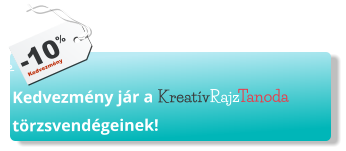 %  -10% Kedvezmény Kedvezmény jár a KreatívRajzTanoda törzsvendégeinek!